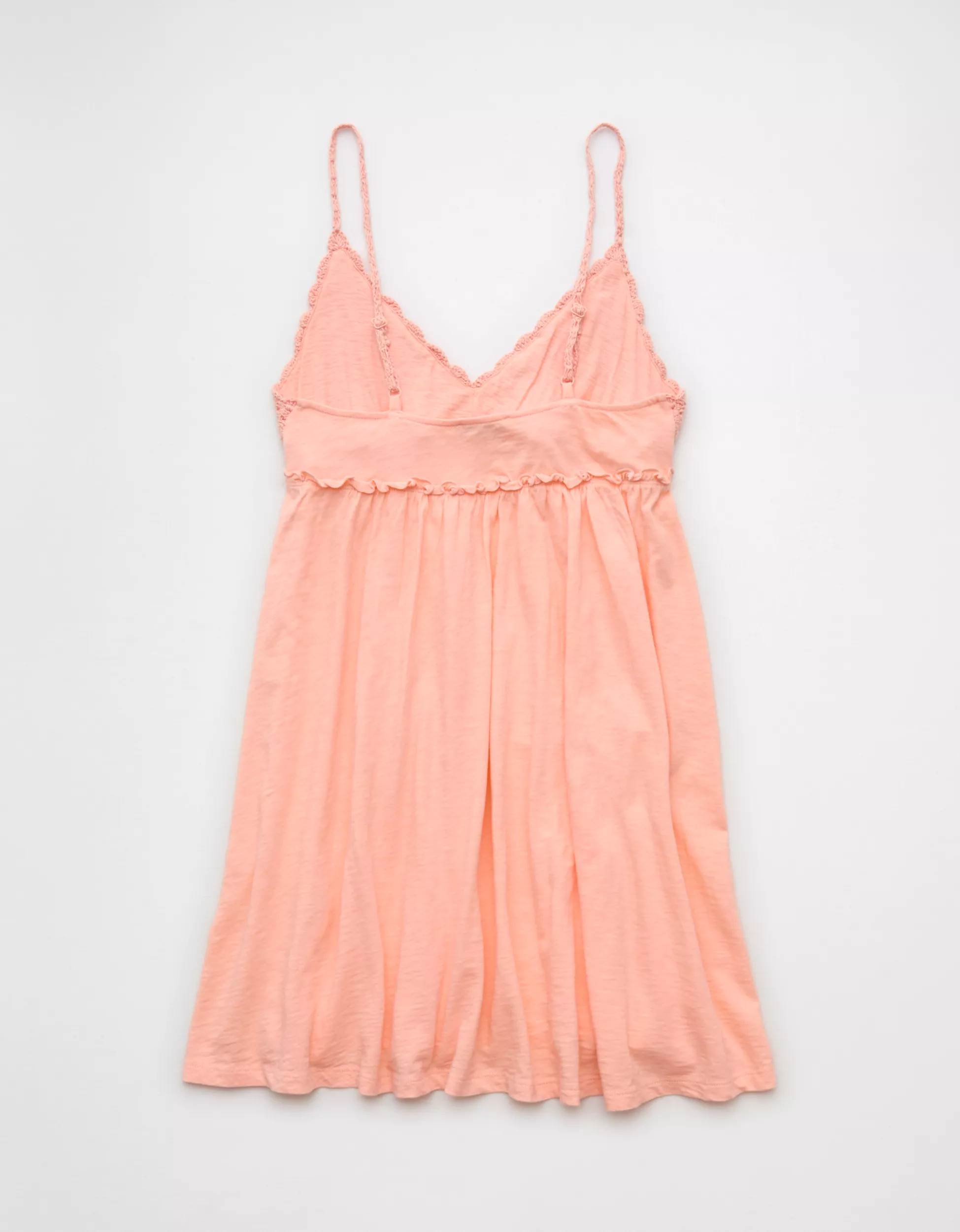 AE Sunchaser Babydoll Crochet Mini Dress | American Eagle Outfitters (US & CA)