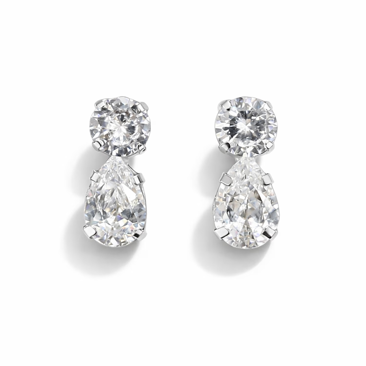 Silver Crystal Drop Earrings | Wolf & Badger
