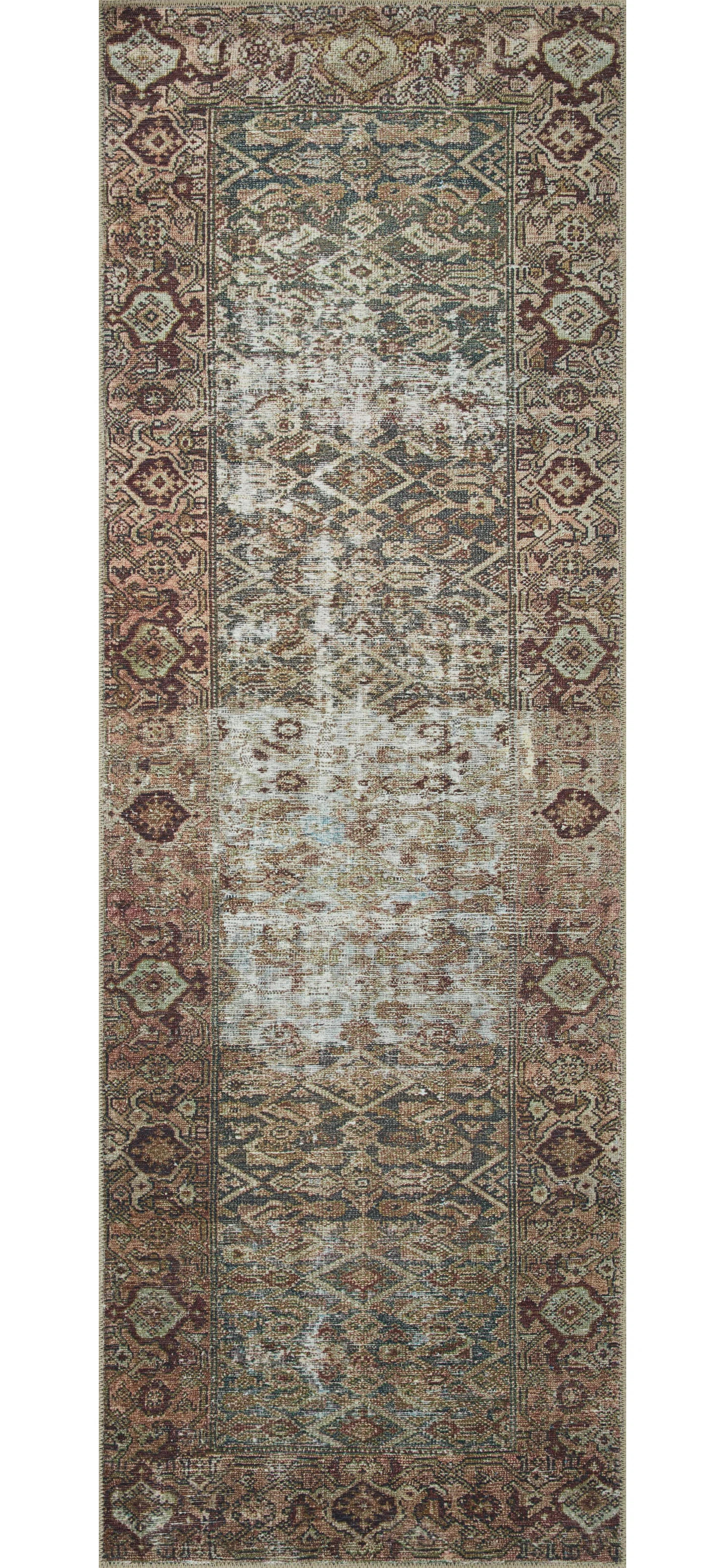 Georgie Oriental Moss/Salmon Area Rug | Wayfair North America