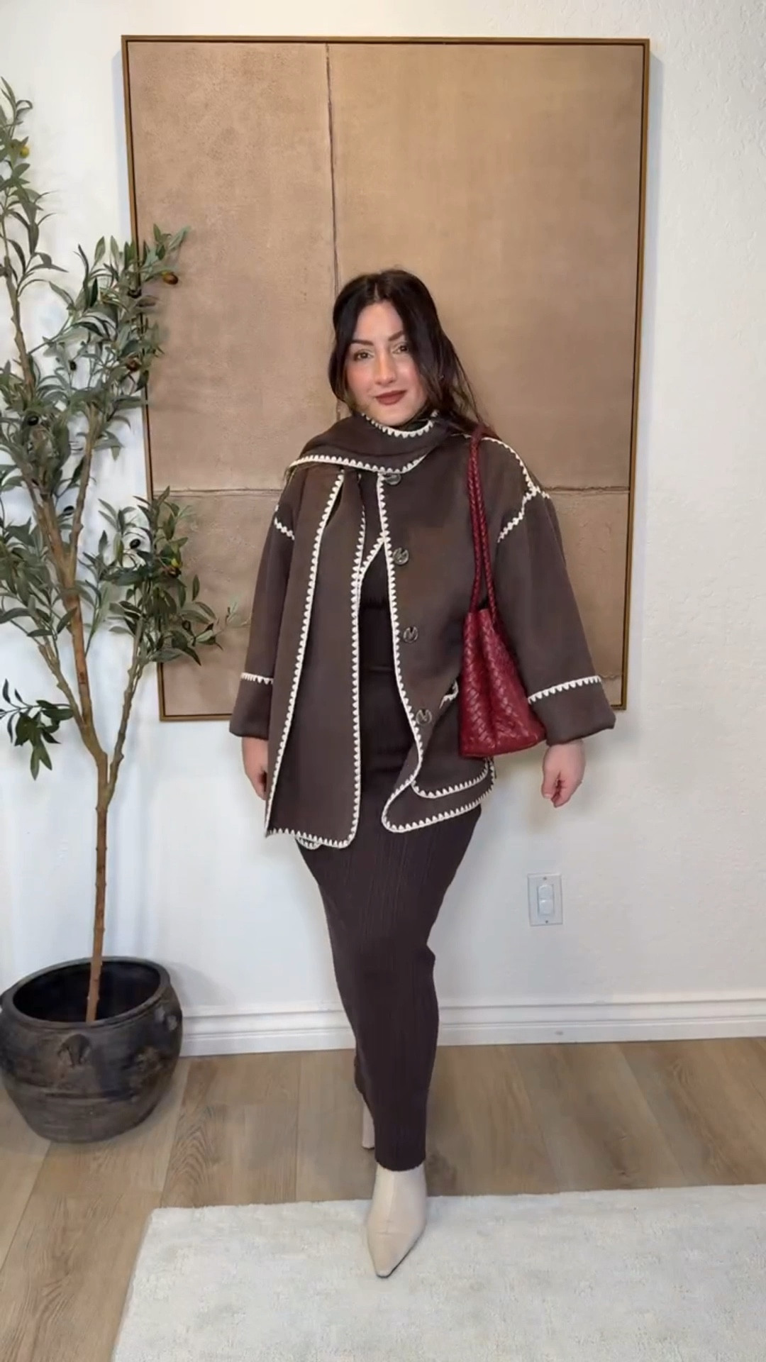 My favorite fall outfit! Chic dress and coat with my favorite bag, booties and lip!

I'm 5'0" 140lbs | Sizing info:

Merino wool coat: 
I sized down to an XS (runs big) in color Cocoa Melange

Cotton cashmere dress:
 Wearing size small in mocha heather (runs true to size)

#LTKStyleTip #LTKPetite #LTKFindsUnder100