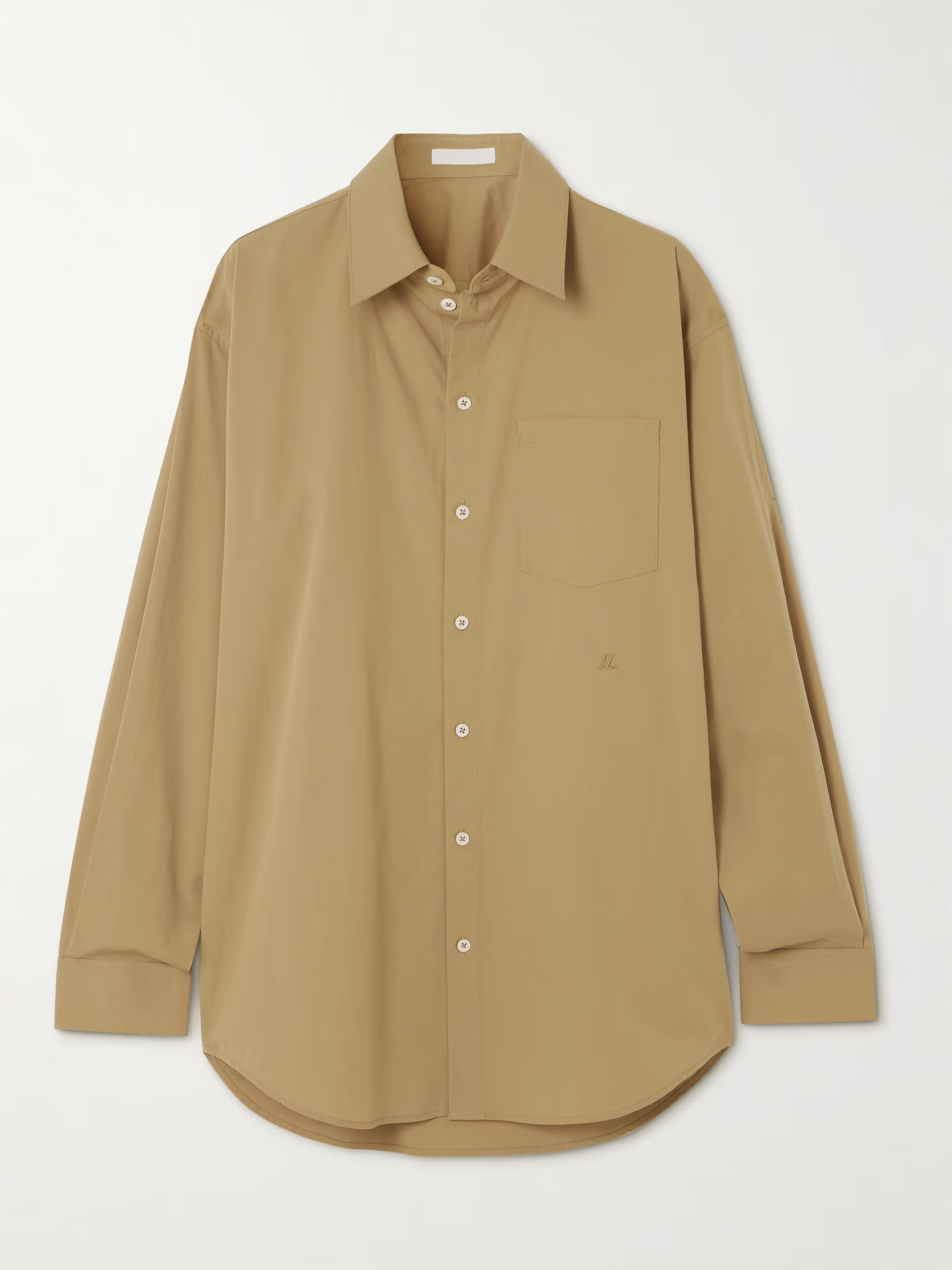 Embroidered oversized cotton-poplin shirt | NET-A-PORTER (UK & EU)