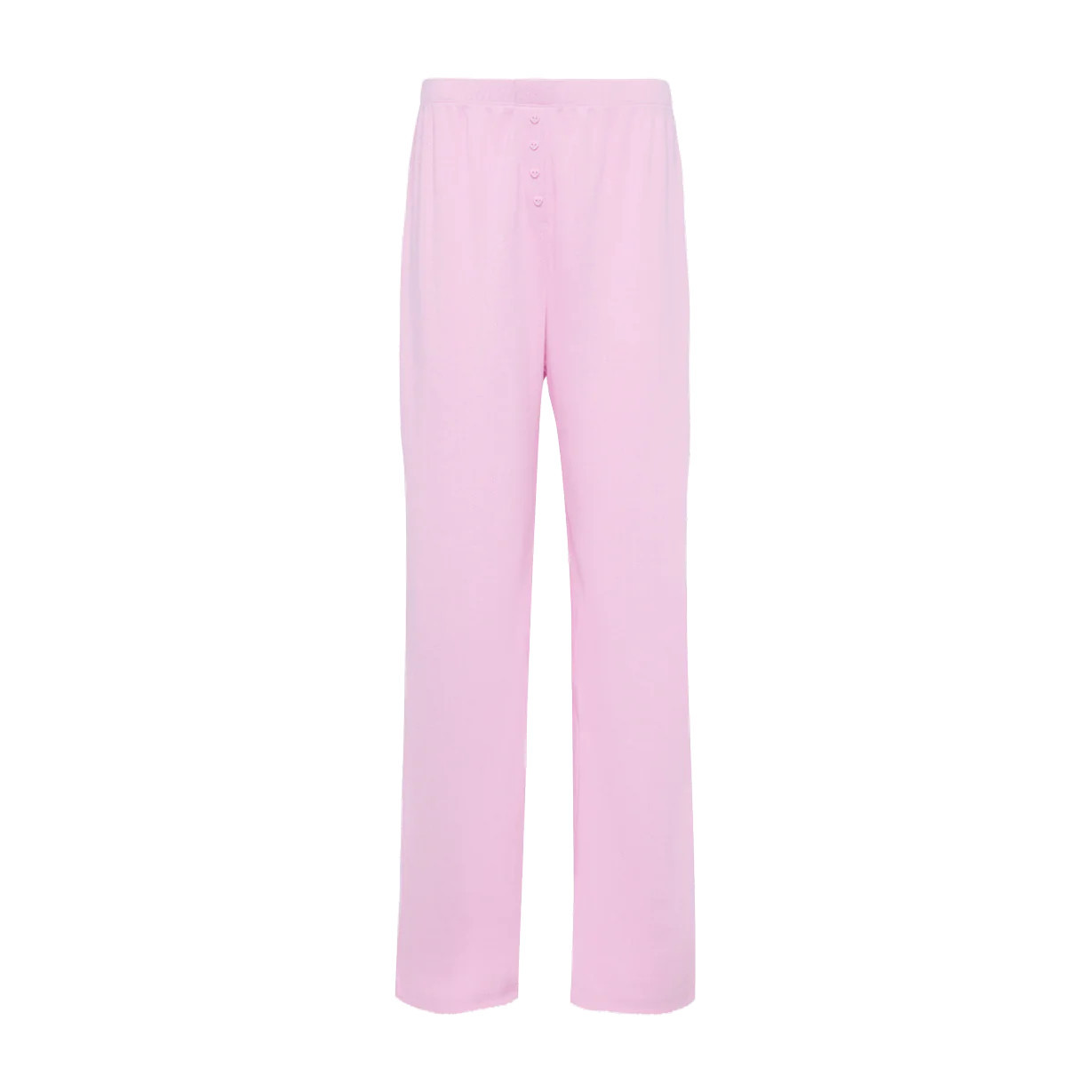 Heart Pointelle Pajama Wide Leg Pant | Black | Nuuds US