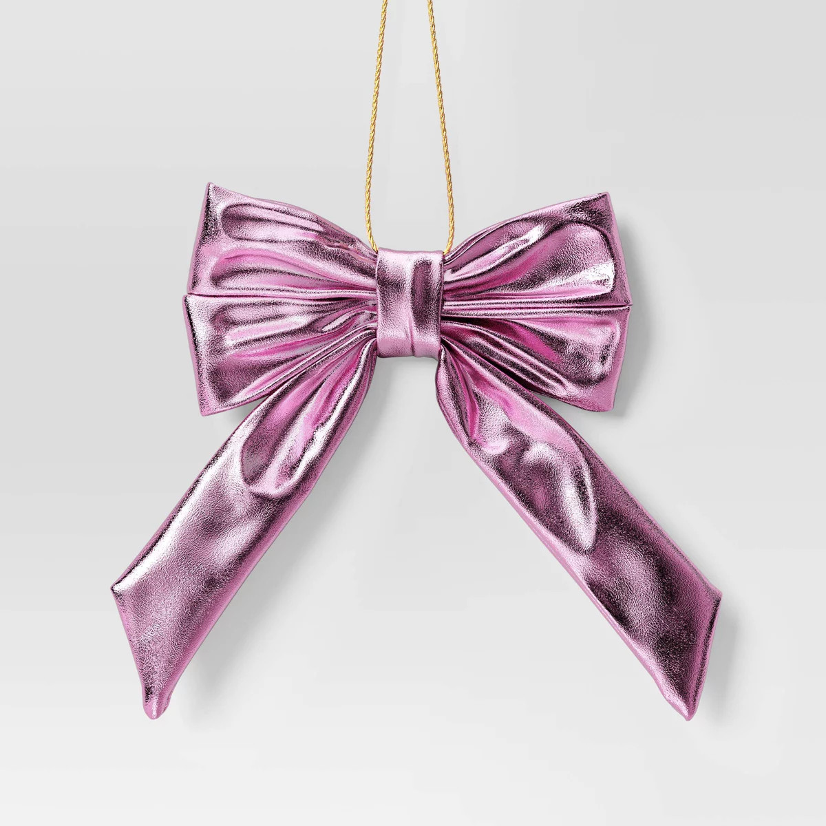 6.75" Christmas Metallic Bow Ornament Light Pink - Wondershop™ | Target