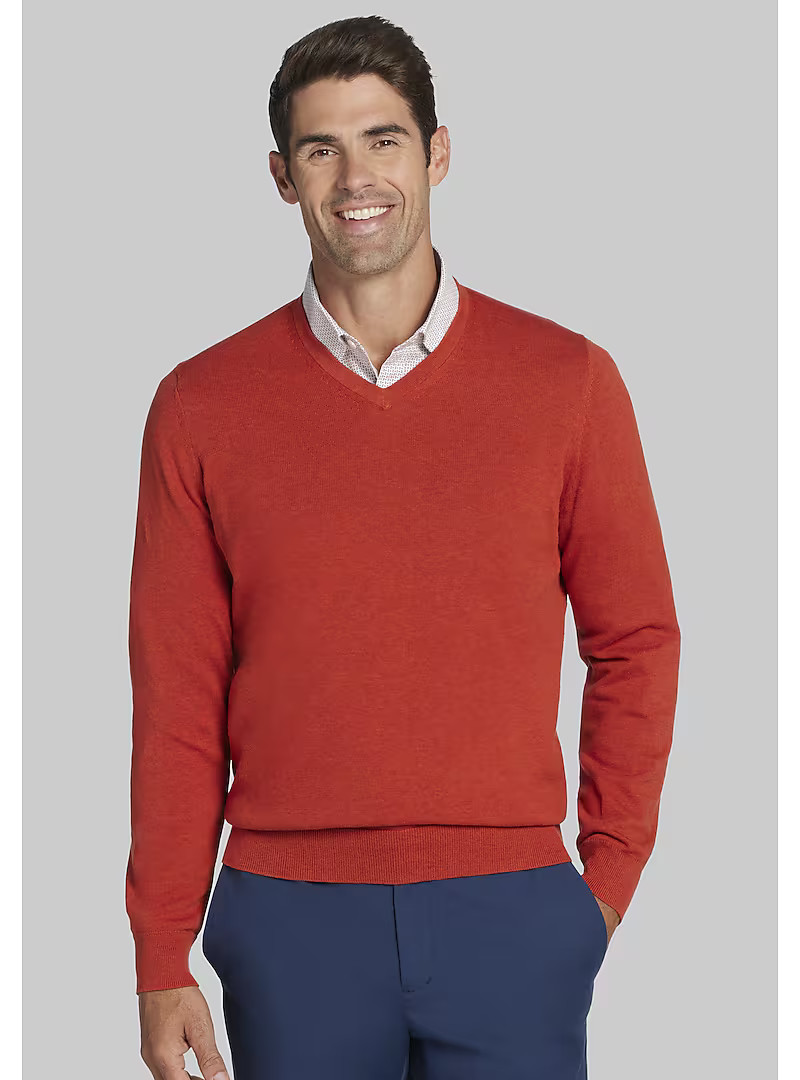 Jos. A Bank Pima Cotton V-neck Sweater | Jos. A. Bank