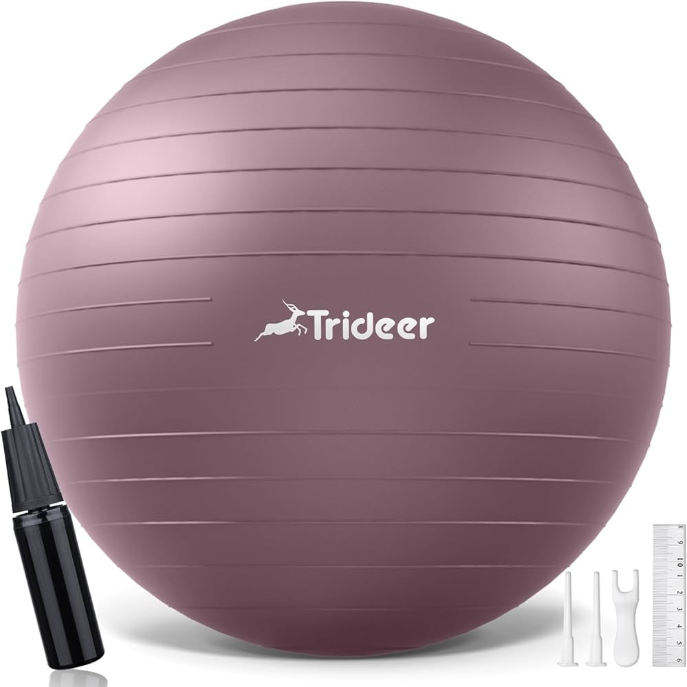 Trideer Yoga Ball - Exercise Ball for Workout pilates Stability - Anti-Burst and Slip Resistant f... | Amazon (US)