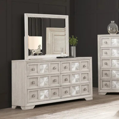 Belue 6-Drawer Dresser With Mirror | Wayfair North America