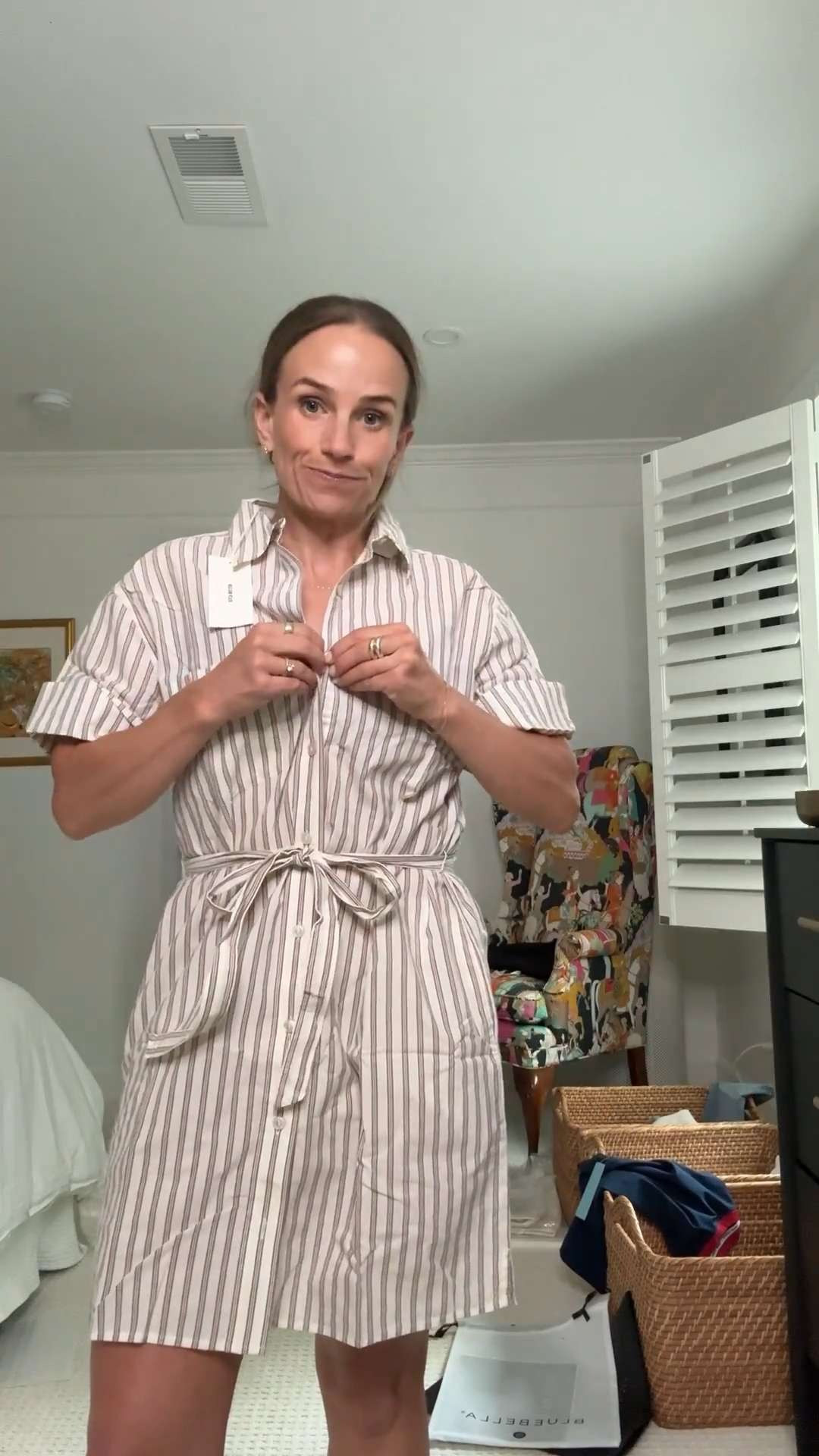 Now this is good! It's Buck Mason. It's light weight, very flattering and cute. It's a 10/10.

This is a piece you could invest in. It fits like a dream (has pockets!) its a style you will wear for years.

I am wearing a size small

#LTKmomlife #LTKSeasonal #LTKPetite
