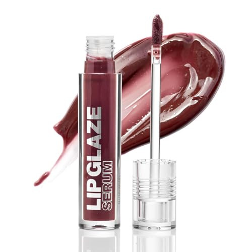 Palladio Lip Glaze Serum, Hydrating Lip Gloss with Peptides & Hyaluronic Acid for Plump, Smooth, and Nourished Lips – Vegan, High-Shine, Non-Sticky Finish (Red Wine) | Amazon (US)