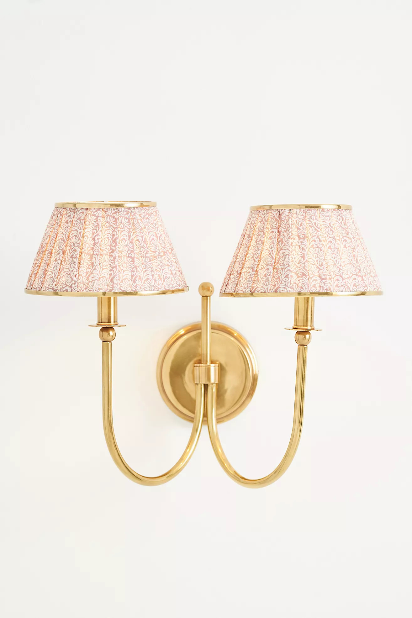 Lee Double-Articulating Shaded Brass Sconce Wall Light | Anthropologie (US)