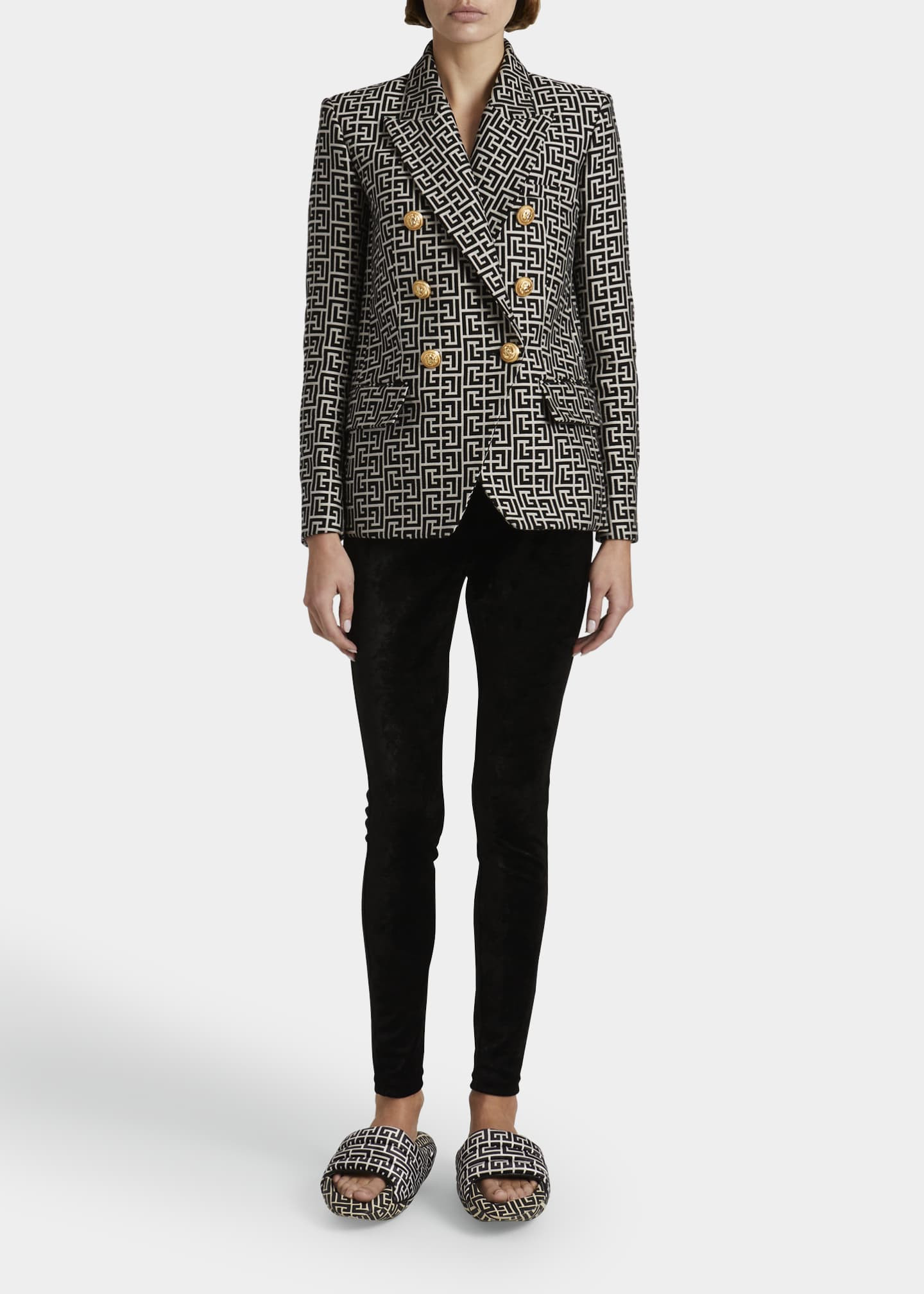 Balmain Monogram Jacquard Blazer | Bergdorf Goodman