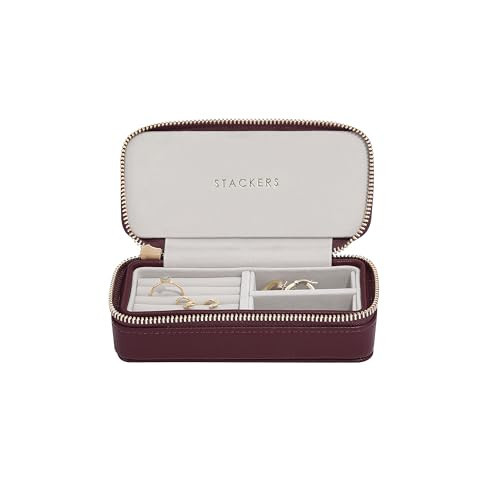 Stackers Burgundy Medium Travel Jewellery box | Amazon (UK)