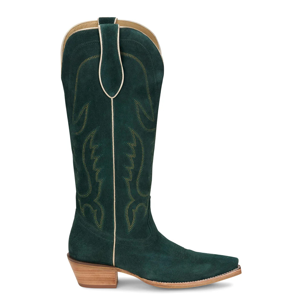 Shop Green Womens Tony Lama Liz Embroidered Snip Toe Cowboy Boots | Shoebacca