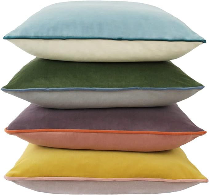 Btyrle Velvet Throw Pillow Covers 18x18 Inch Set of 4 Decorative Velour Pillowcases Double-Colore... | Amazon (US)