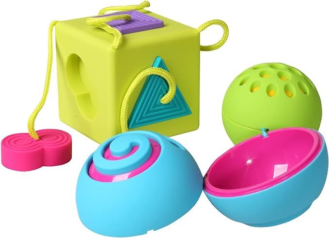 Fat Brain Toys Lil Dimpl Keychain - Orange - Popping Fidget Toy for Kids & Adults | Amazon (US)