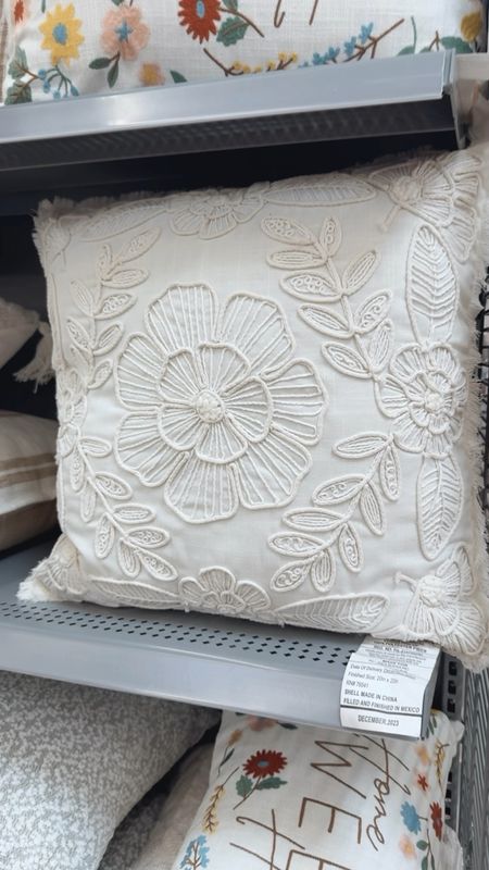 Suuuper cute embroidered throw pillow, only $15 at Walmart (removable cover)! 

#LTKhome #LTKfindsunder50 #LTKSeasonal