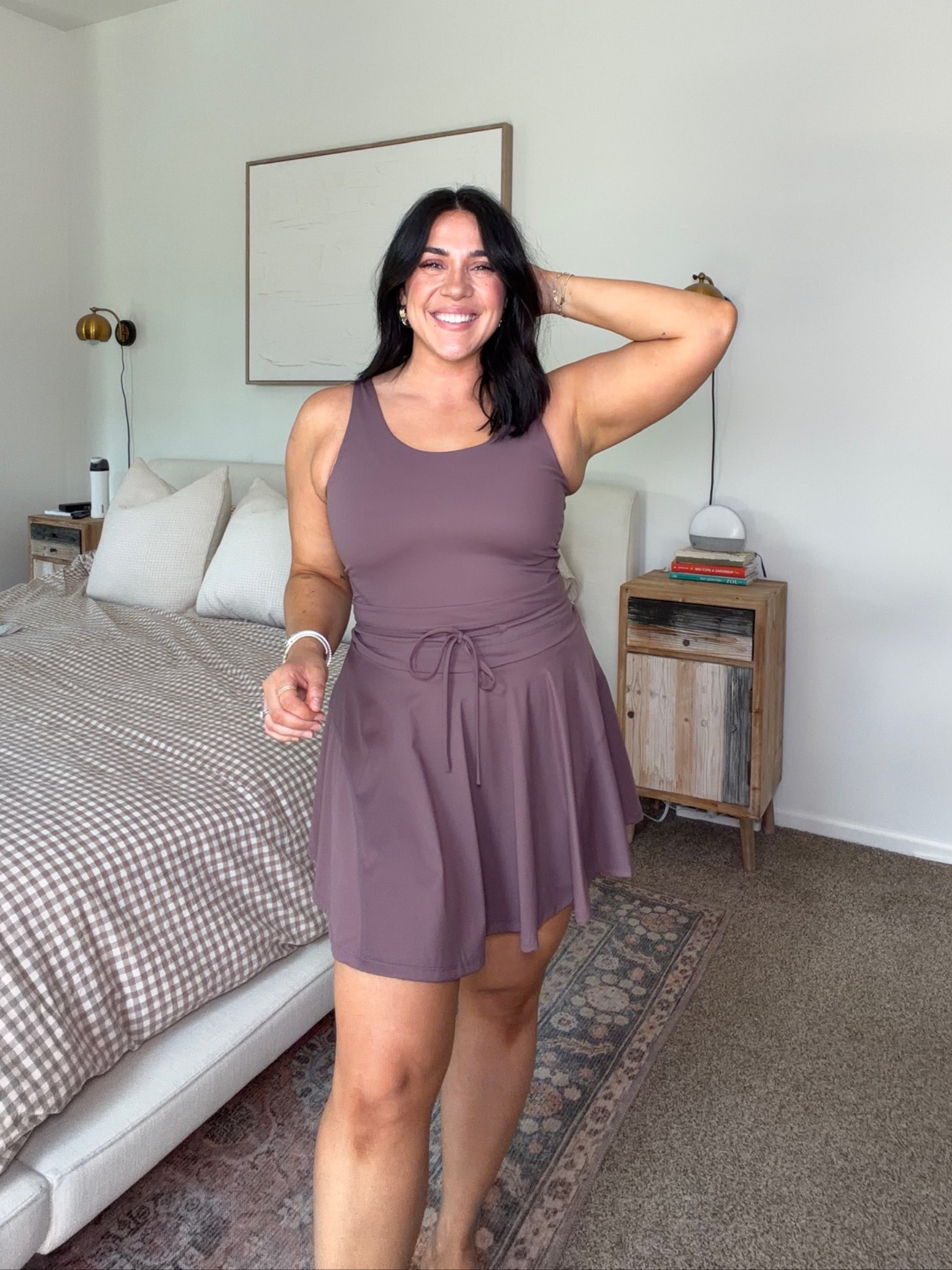 The cutest a-line tennis dress from Amazon! The color is so good & fit is incredible. I did a L! Has built in shorts! 

#LTKMidsize #LTKSeasonal #LTKootd