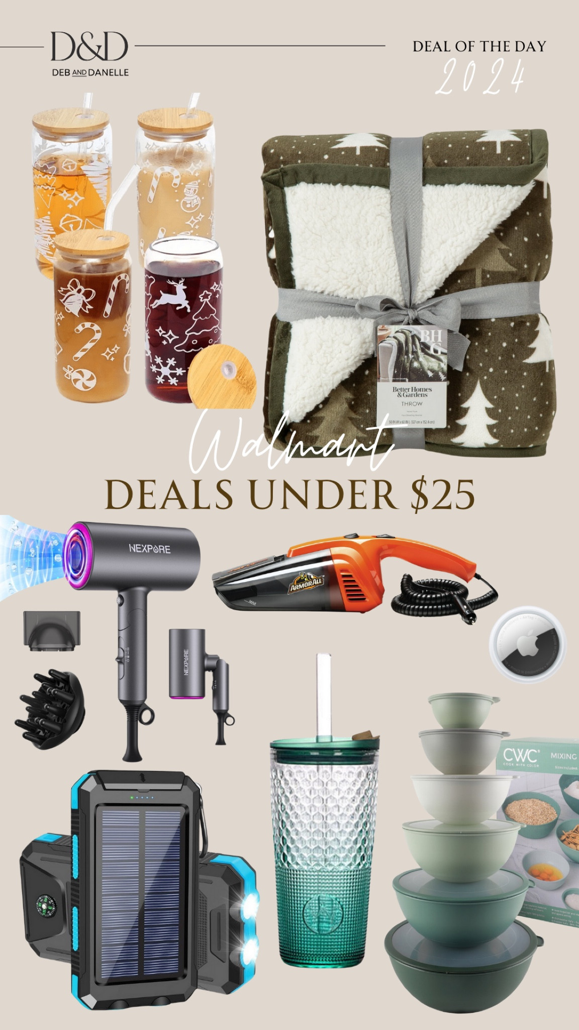The Walmart Black Friday sales have so many great items priced under $25. #WalmartPartner We picked up the glass tumblers and throw blanket for ourself, and grabbed the car vacuum for a gift exchange item. @walmart #WalmartGifts

#LTKSaleAlert #LTKGiftGuide #LTKHoliday