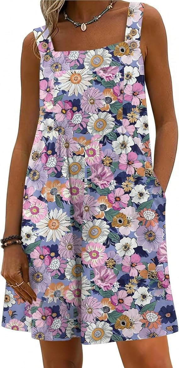 Ekouaer Womens Overalls Summer Rompers Sleeveless Short Jumpsuits Casual Beach Vacation Outfits w... | Amazon (US)