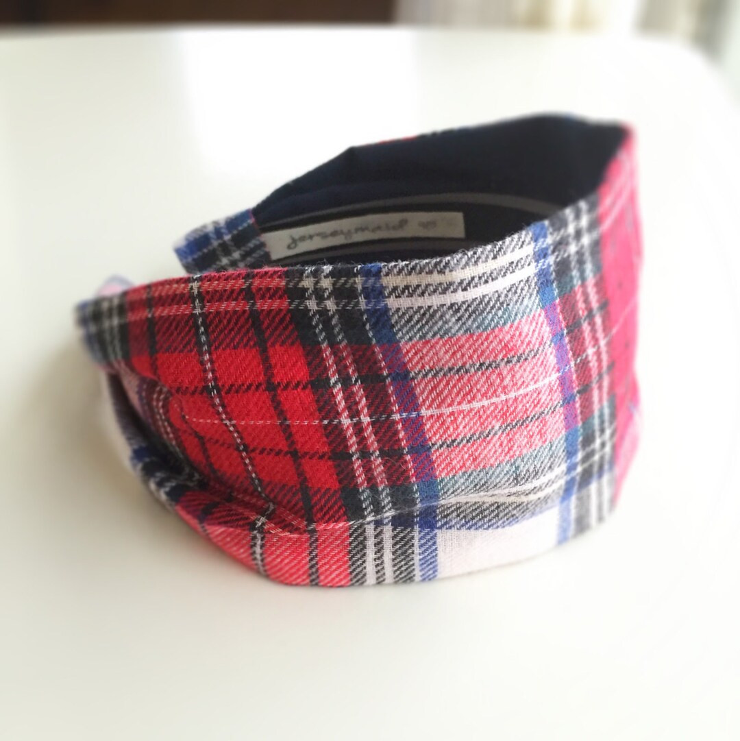 Classic Plaid Hairband Tartan Plaid Head Band Red Plaid - Etsy | Etsy (US)