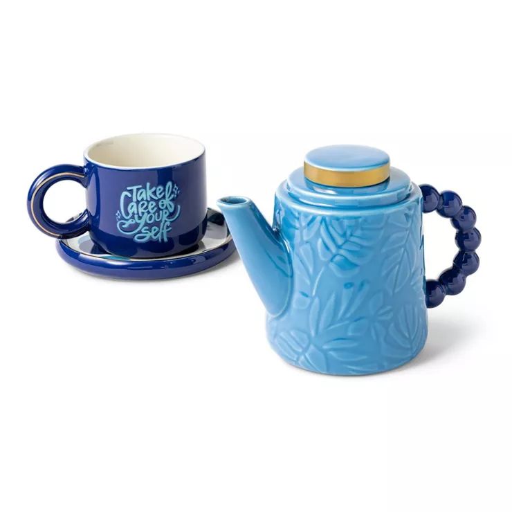 28oz Ceramic Tea Pot Blue - Tabitha Brown for Target | Target