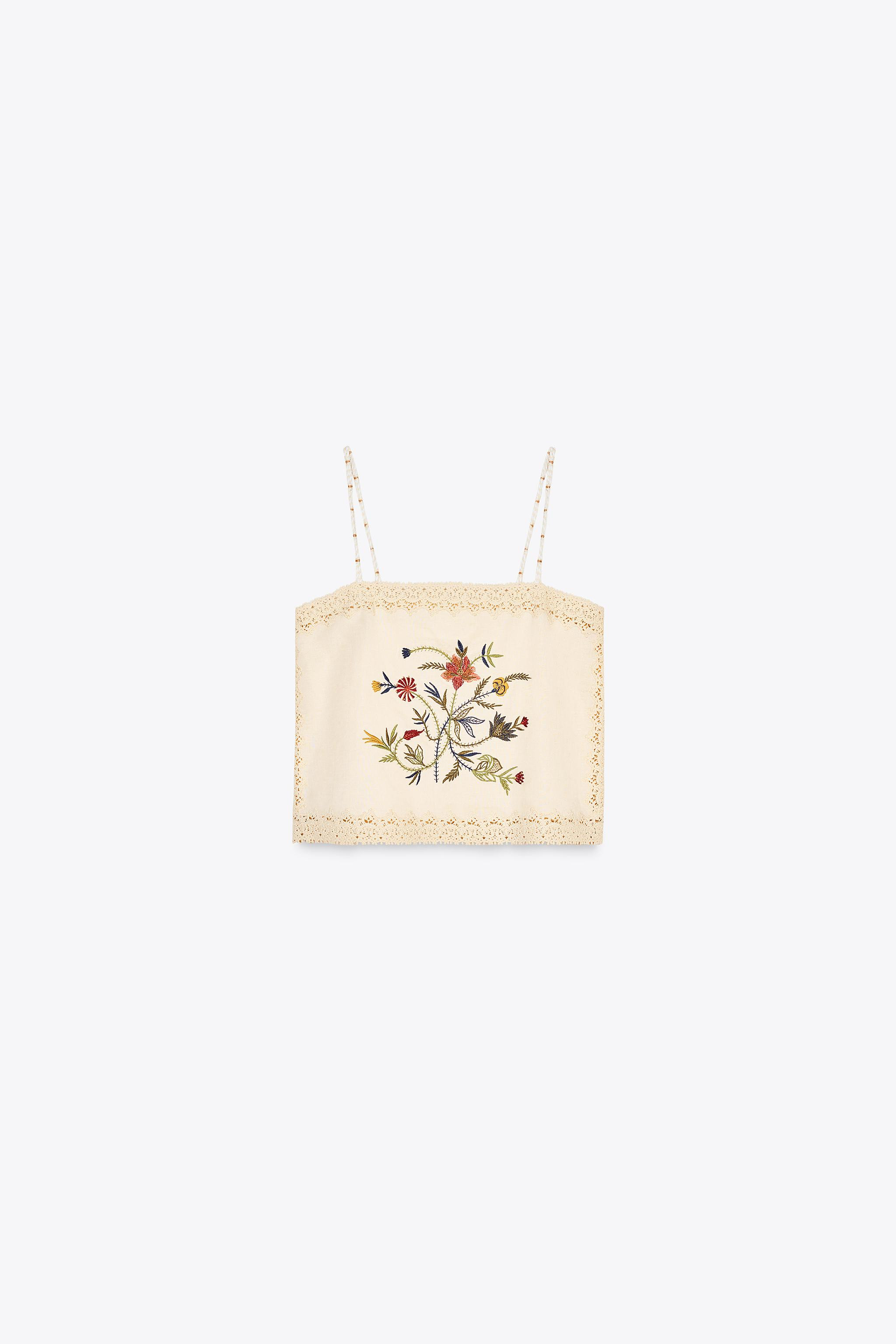 ZW COLLECTION EMBROIDERED TOP | Zara US