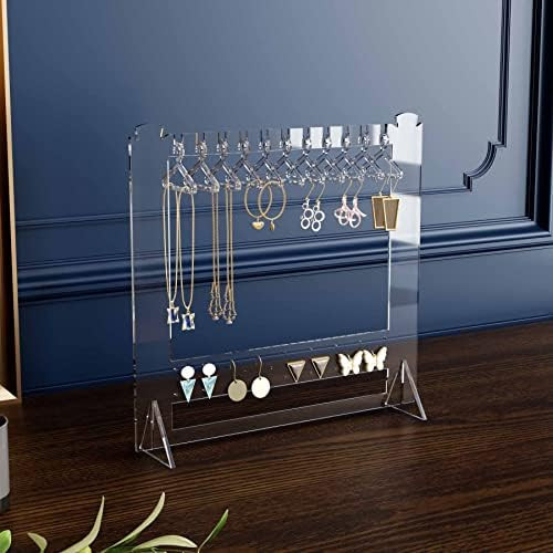 squacco Acrylic Jewelry Earring Ring Necklace Mini Hanger Rack Organizer Bracelet Holder Storage ... | Amazon (US)