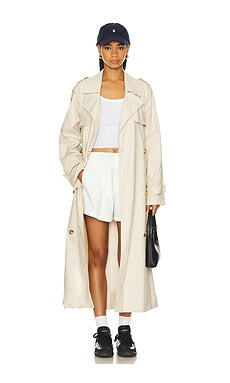 Lovers and Friends x Maggie MacDonald Leah Trench Coat in Almond Cream from Revolve.com | Revolve Clothing (Global)