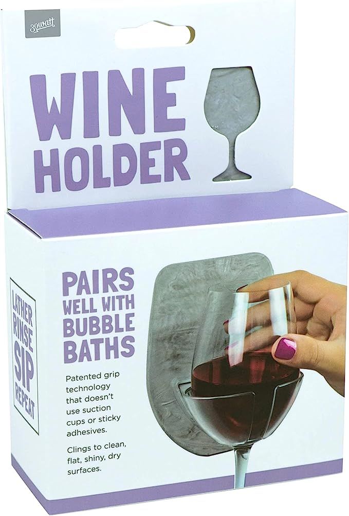30 Watt Silicone Wine Glass Holder for Bath & Shower | Give The Gift of Bathtub Relaxation | Chil... | Amazon (US)