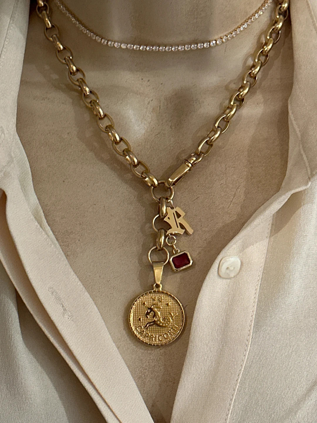 Personalized Zodiac and birth stone necklaces | Etsy (US)