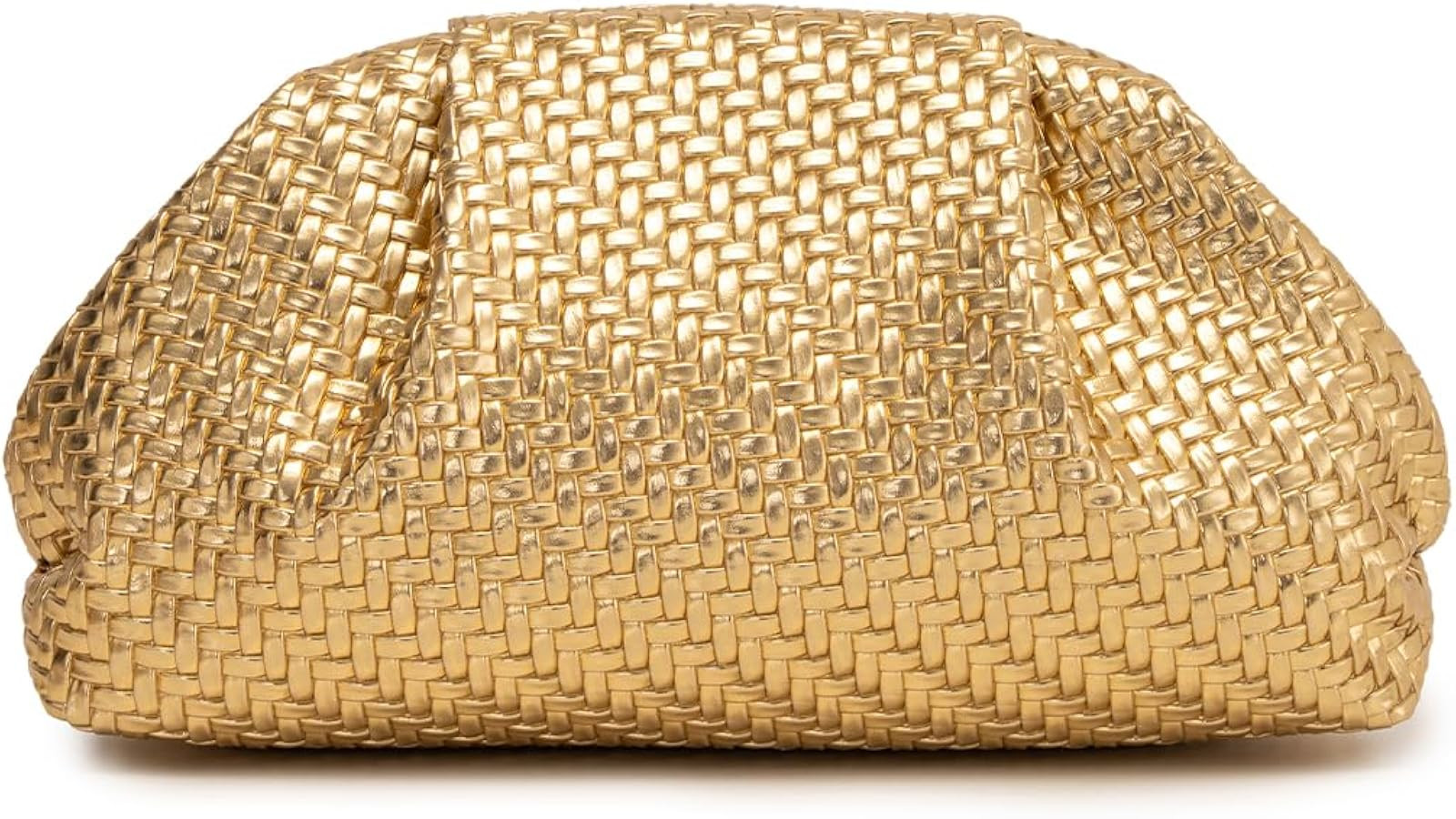 PHILOMENA Women's Woven Evening Bag Vegan Leather Clutch Purse Dumpling Ruched Bag Party Wedding ... | Amazon (US)