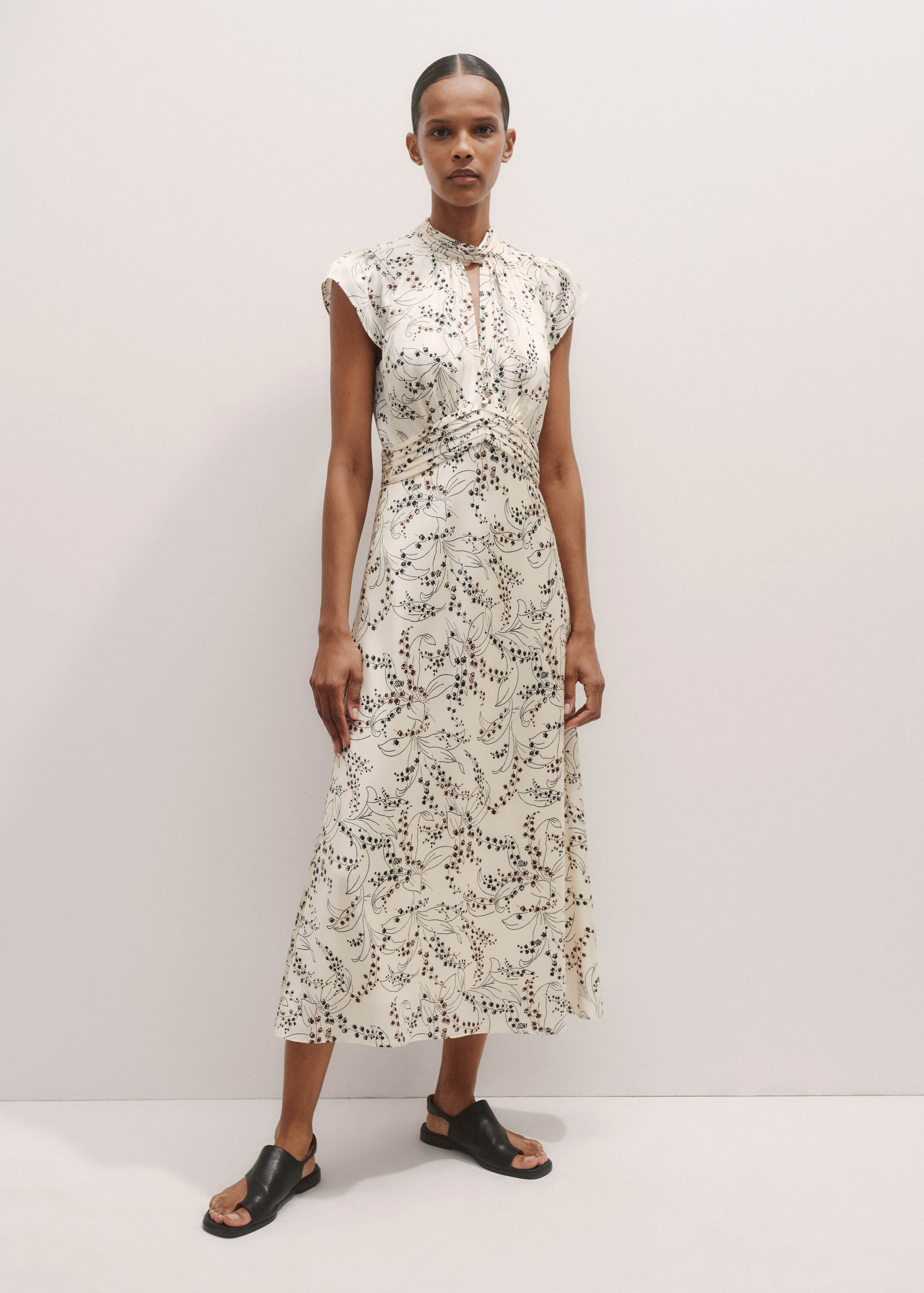 Midi Tea Dress Fluid Satin | ME+EM US