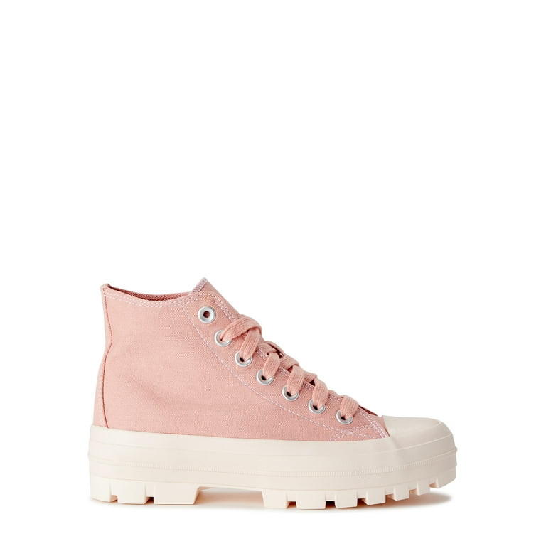 No Boundaries Women's High Top Canvas Lug Sneakers | Walmart (US)
