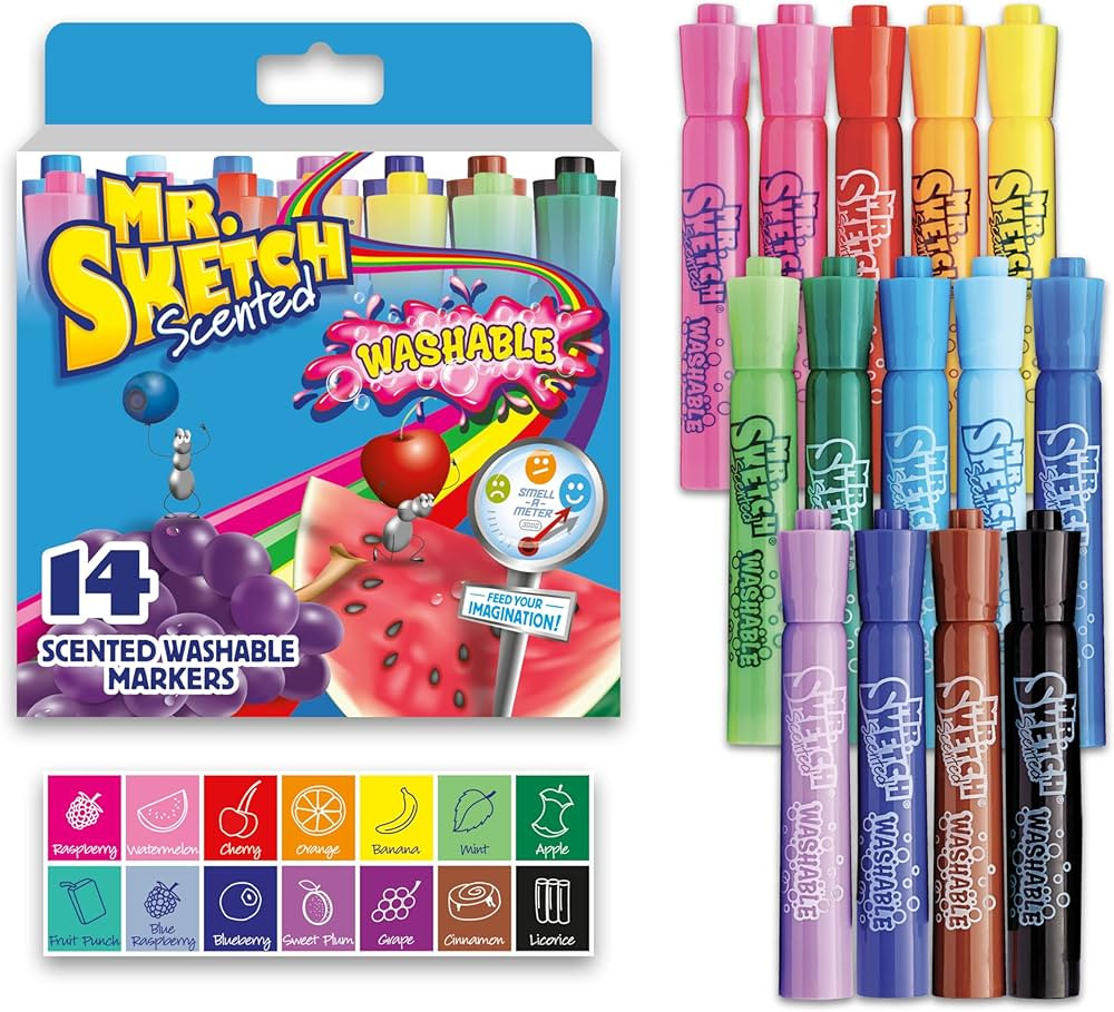 Mr. Sketch® Scented Markers, Chisel Point, Assorted, Pack Of 14 | Amazon (US)