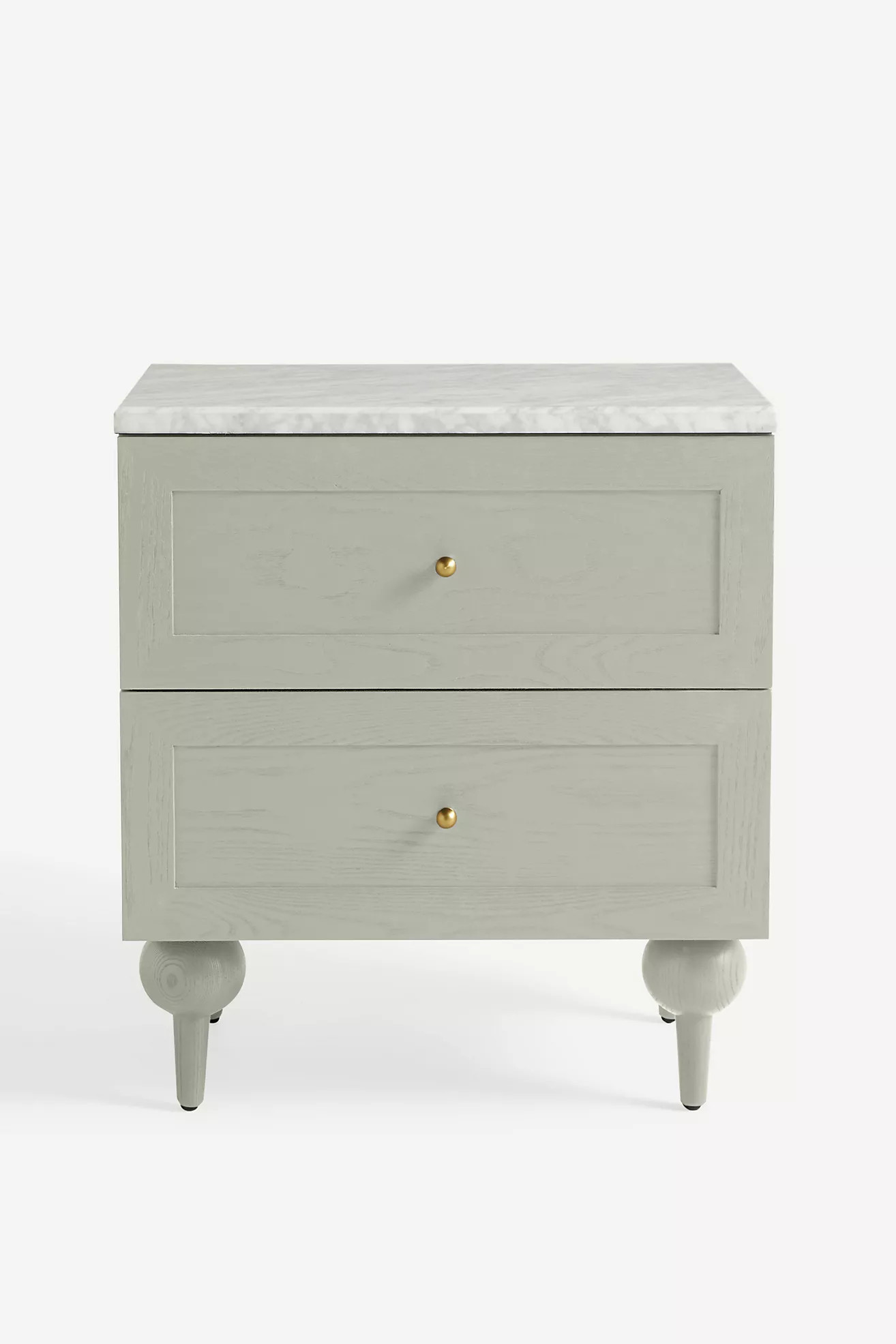 Fern Marble Top Two-Drawer Nightstand | Anthropologie (US)