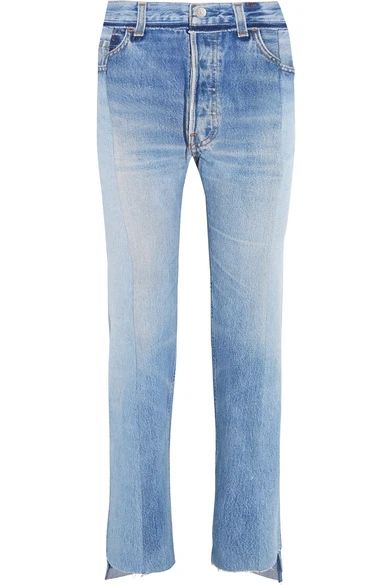 Vetements - Reworked High-rise Slim-leg Jeans - Light denim | NET-A-PORTER (UK & EU)