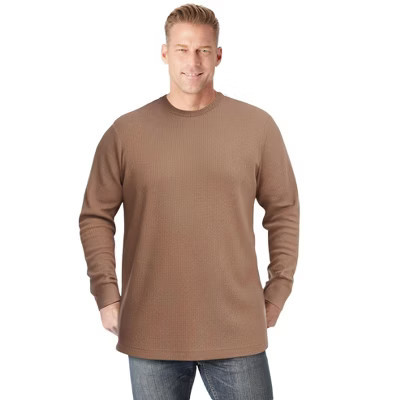 KingSize Long Sleeve Ribbed Crewneck - 8XL, Light Coffee | Target