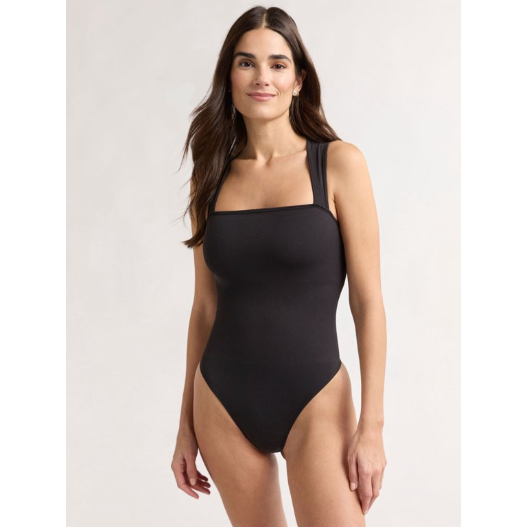 Joyspun Women's Seamless Sleeveless Bodysuit, Sizes S-3X | Walmart (US)