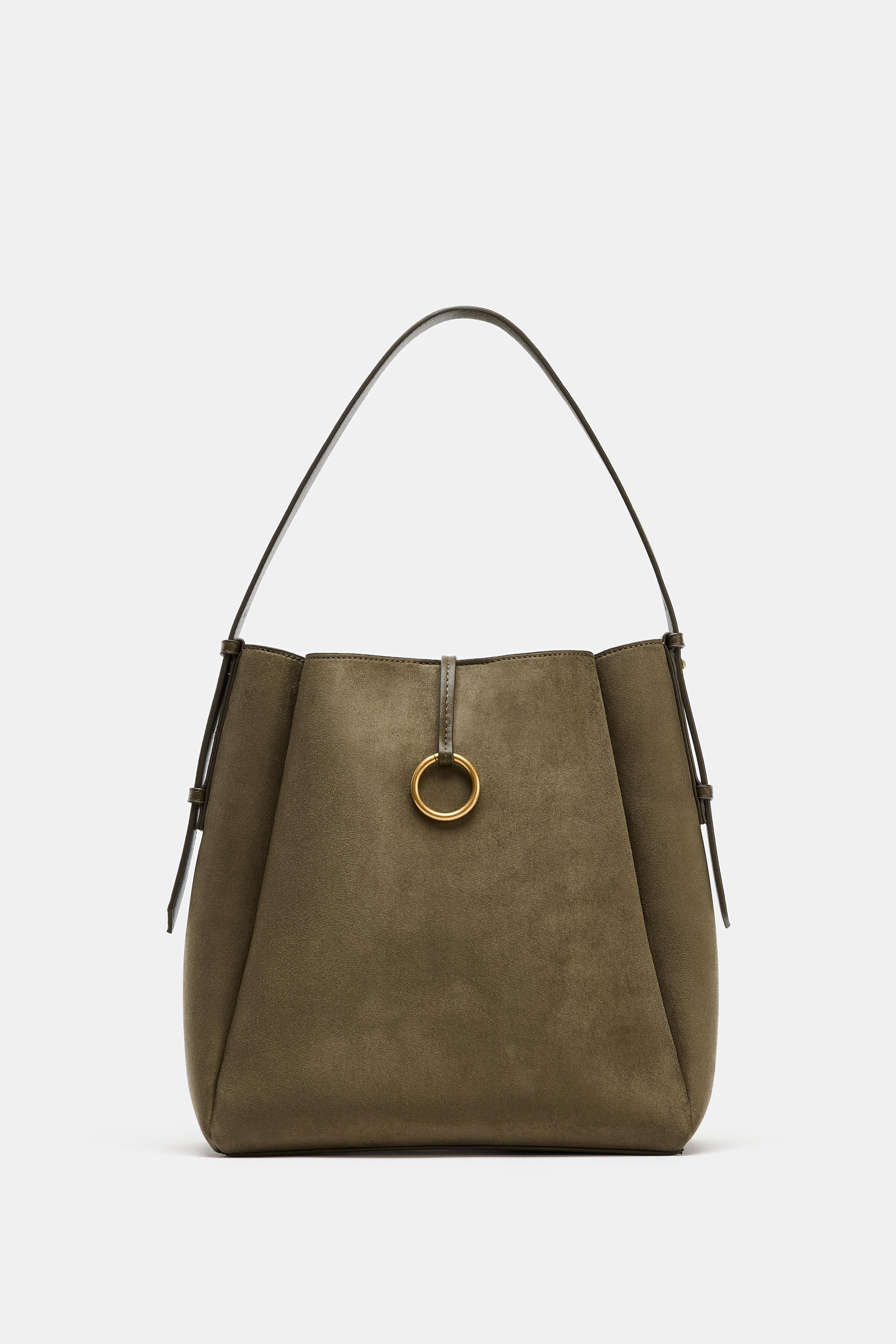 MAXI BUCKET BAG WITH METAL RING | Zara US