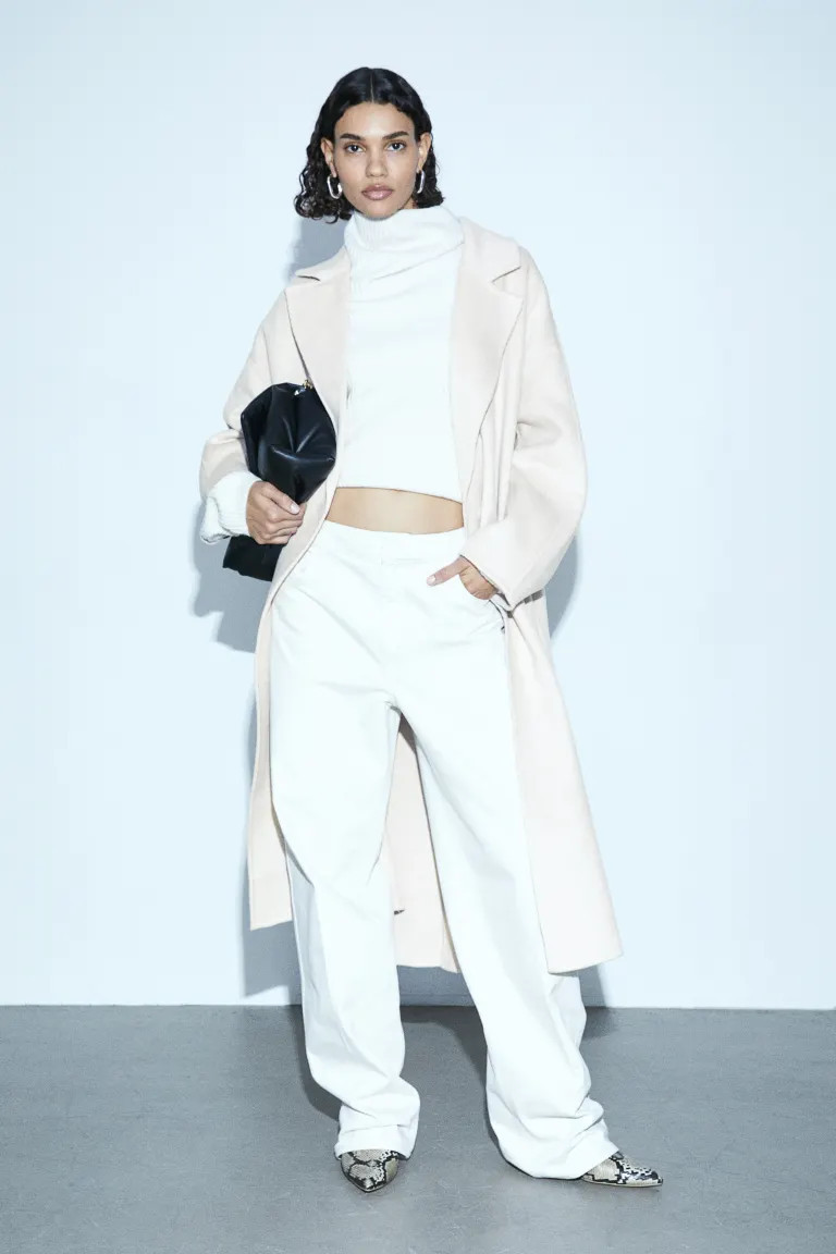 Wool-blend Coat - Light beige - Ladies | H&M US | H&M (US + CA)