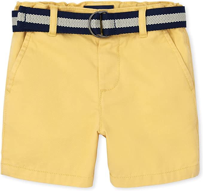 The Children's Place Baby and Toddler Boys Belted Chino Shorts | Amazon (US)