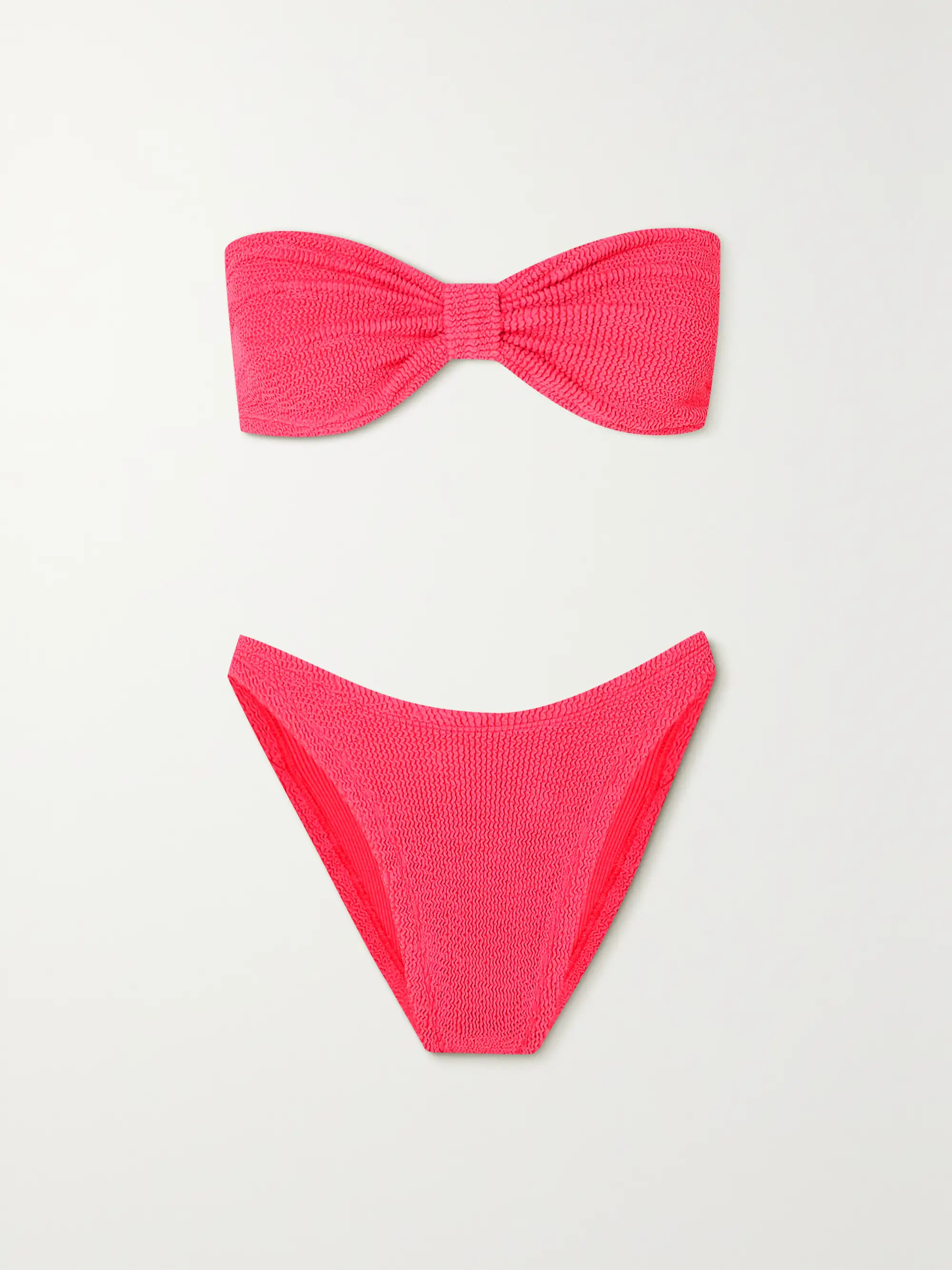 + NET SUSTAIN Jean seersucker bandeau bikini | NET-A-PORTER (US)