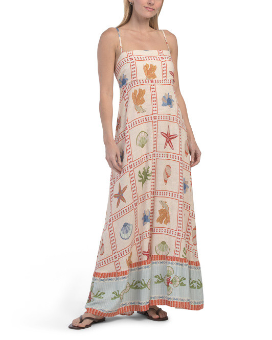 Linen Blend Penda Island Cover-up Dress | TJ Maxx