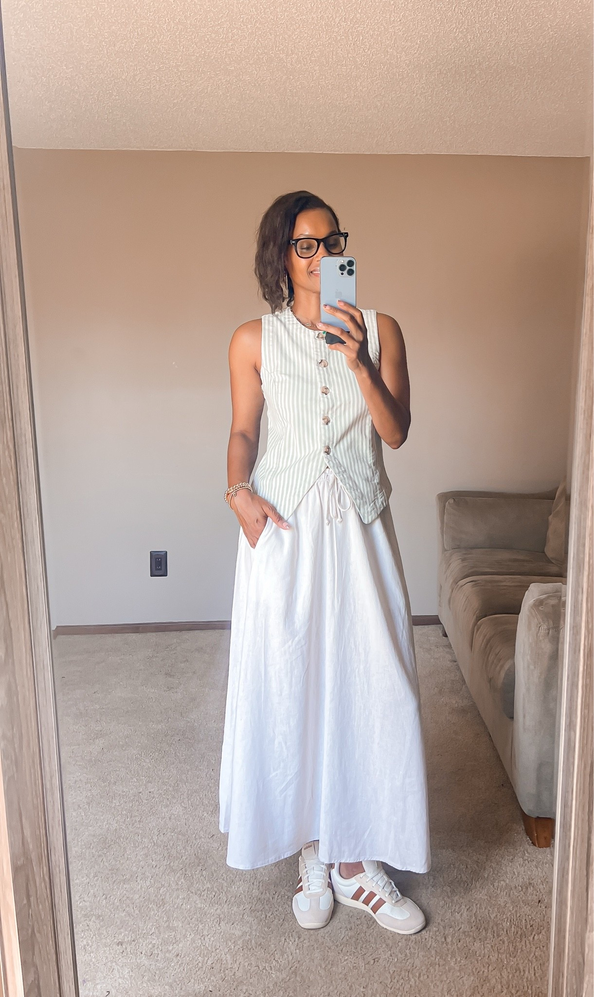 Loving vests this season with shorts, jeans and this linen maxi skirt I grabbed @kohls

#LTKootd #LTKOver40 #LTKTall