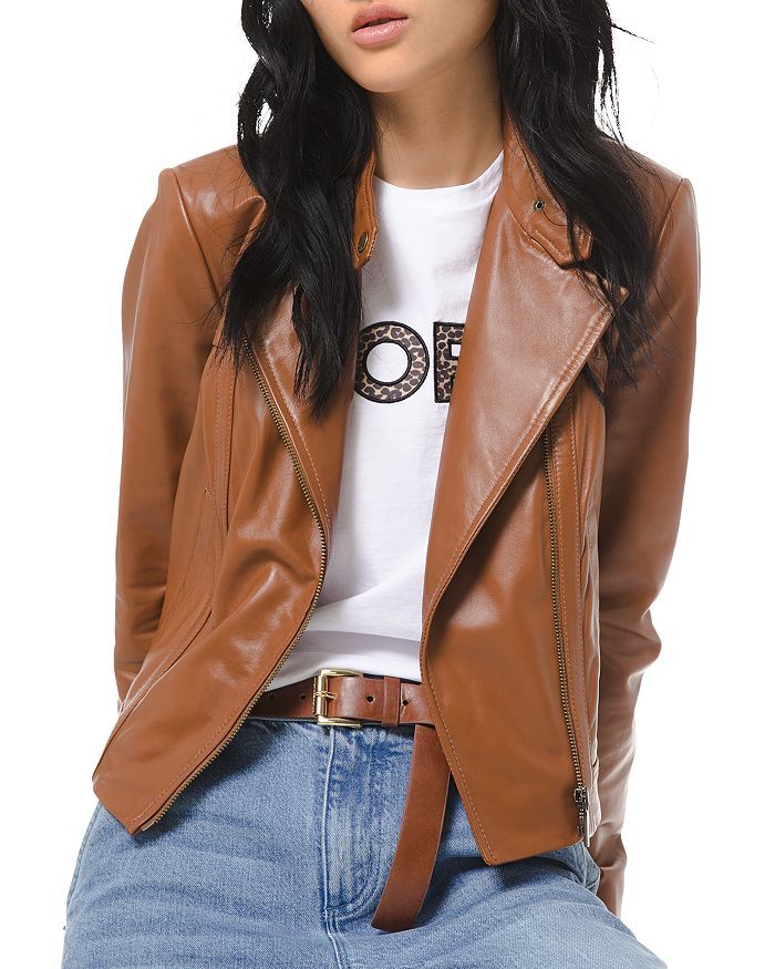 MICHAEL Michael Kors
            
    
                    
                        Leather Moto ... | Bloomingdale's (US)