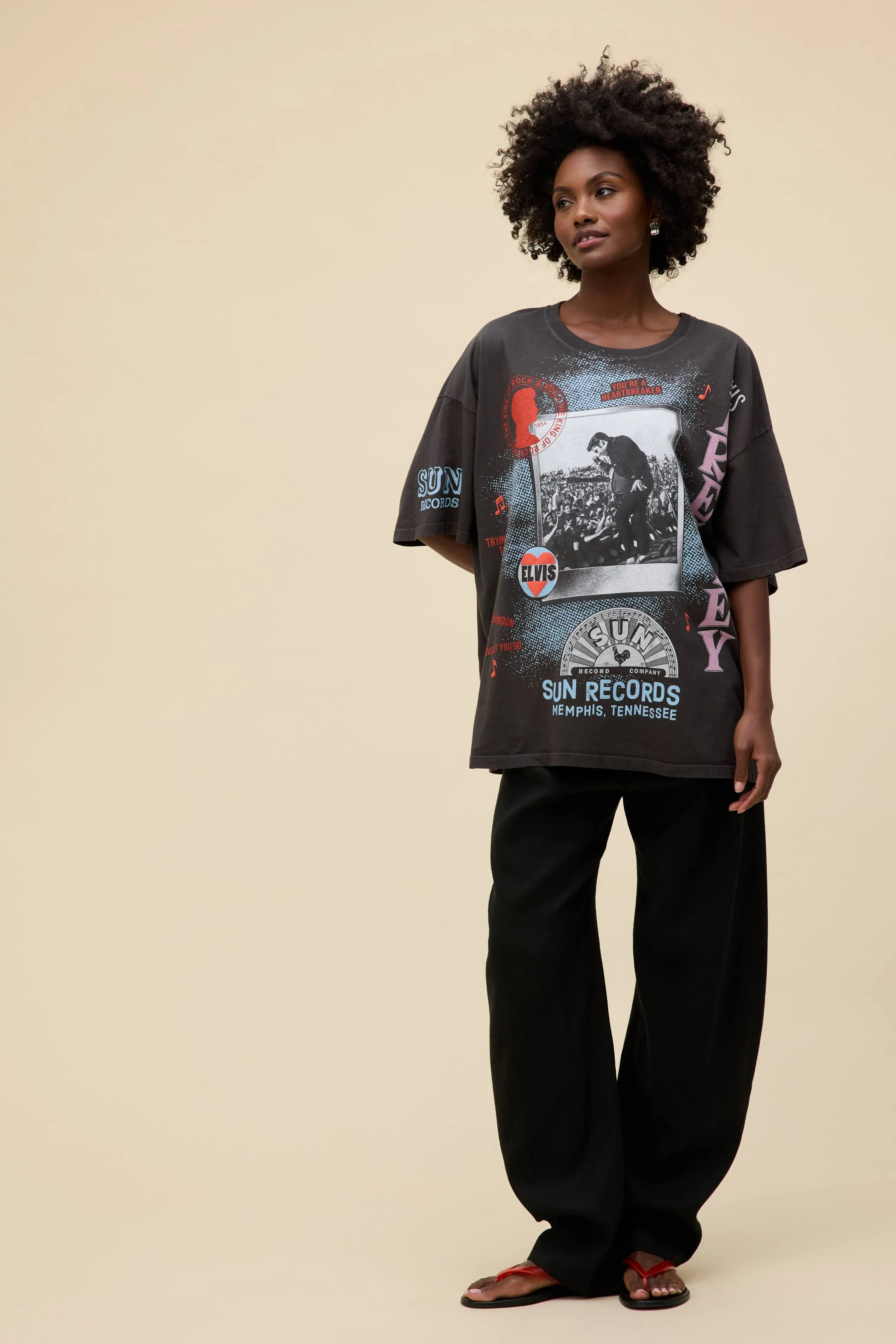 Sun Records x Elvis Polaroid Collage OS Tee | Daydreamer