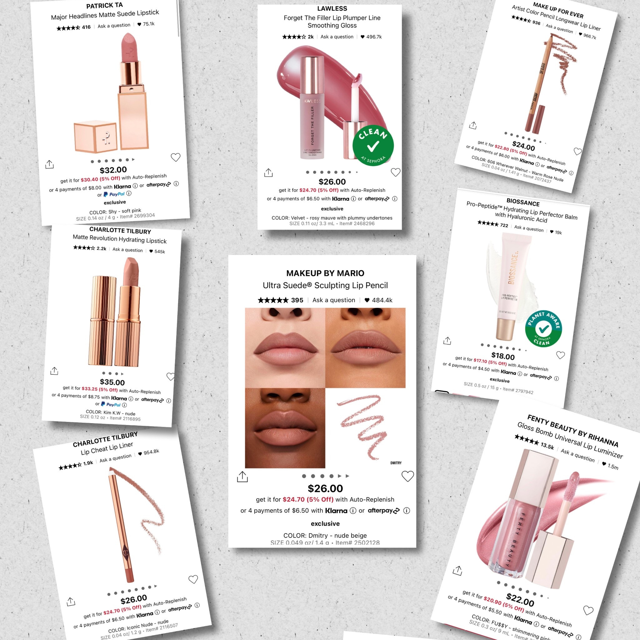 Sephora sale-
Favorite Lip products 
#sephorasale##makeupartistrecs#ltkbeauty
