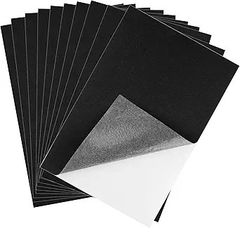 CHRORINE 10 Pcs Black Felt Fabric Sheets Self Adhesive Felt Sheets 8 x 12 Inches Felt Paper for D... | Amazon (US)