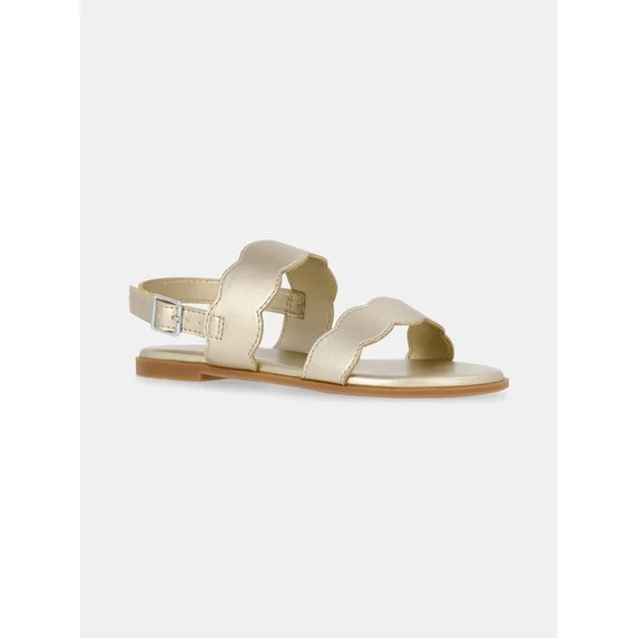 Wonder Nation Girls Two-Strap Slingback Sandals | Walmart (US)
