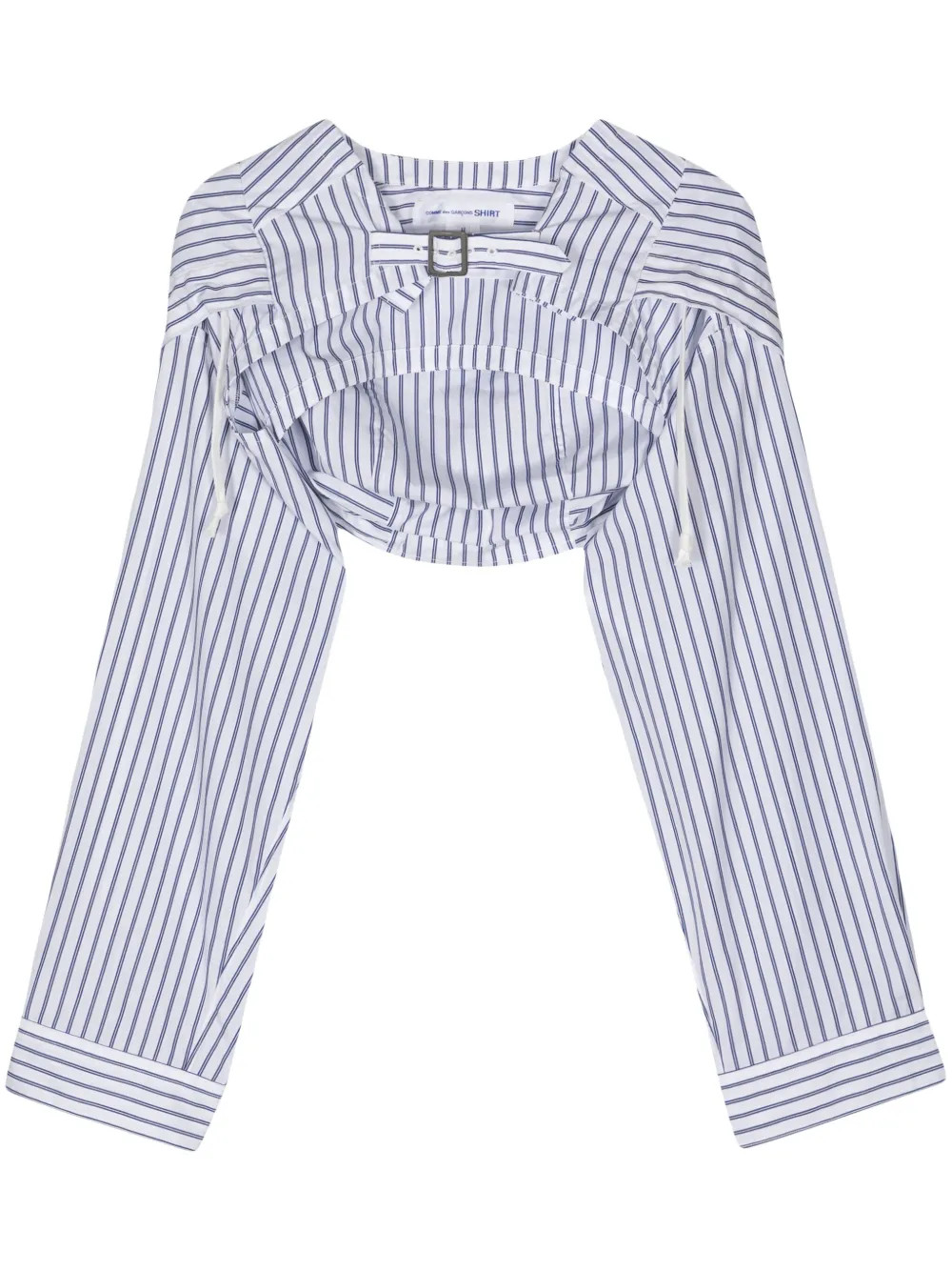 Comme Des Garçons Shirt Vertical Stripe Poplin Bolero - Farfetch | Farfetch Global