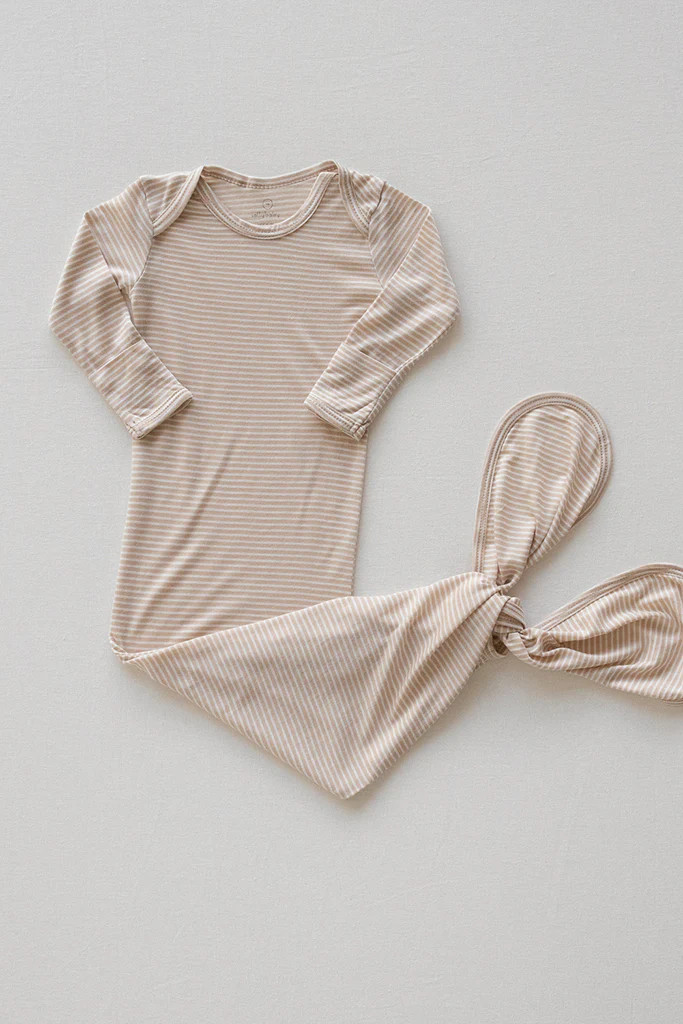 SLEEP GOWN - Neutral Stripe | Solly Baby